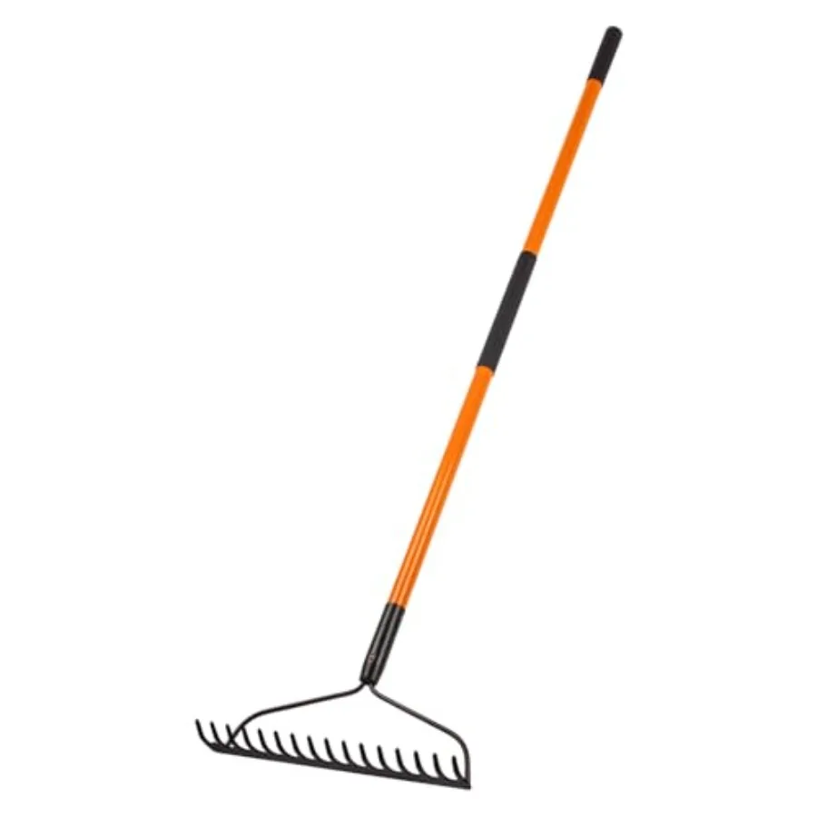 Garden Rake - 14 Tine Heavy Duty Rake with 58 Inch Fiberglass Handle
Garden Rake - 14 Tine Heavy Duty Rake with 58 Inch Fiberglass Handle