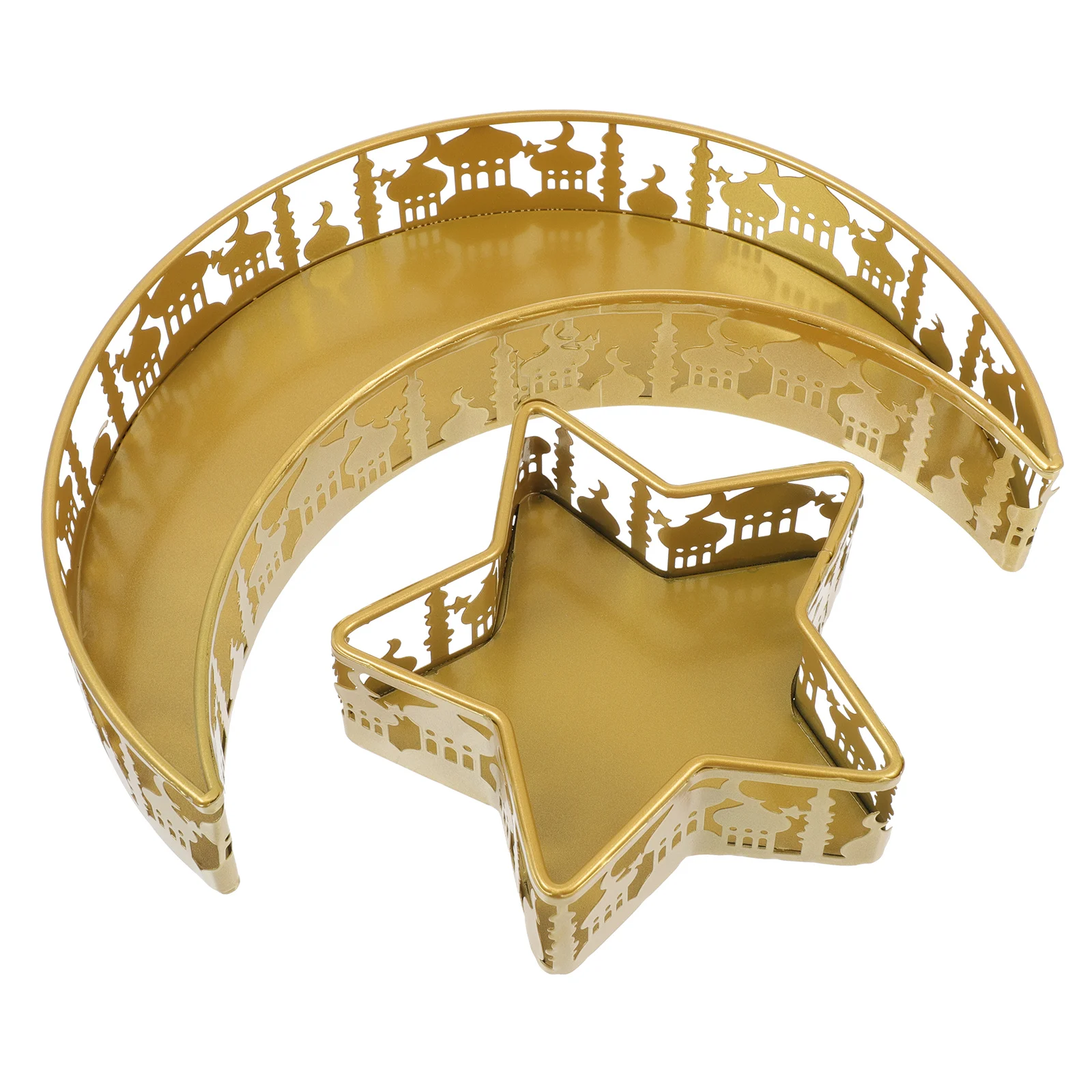 Moon Star Tray Iron Material Reusable Food Plates Serving Trays Eid Accessories Kitchen Supplies Large Capacity Fruit Plate Home
Moon Star Tray Iron Material Reusable Food Plates Serving Trays Eid Accessories Kitchen Supplies Large Capacity Fruit Plate Home