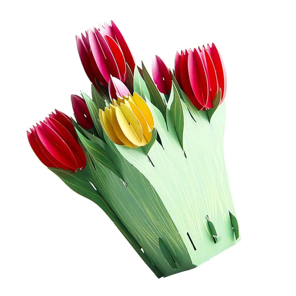 3D Tulip Greeting Cards Vivid Flower Friendly Printing Blank Space for Words Perfect Teachers Day Gift Stereoscopic
3D Tulip Greeting Cards Vivid Flower Friendly Printing Blank Space for Words Perfect Teachers Day Gift Stereoscopic