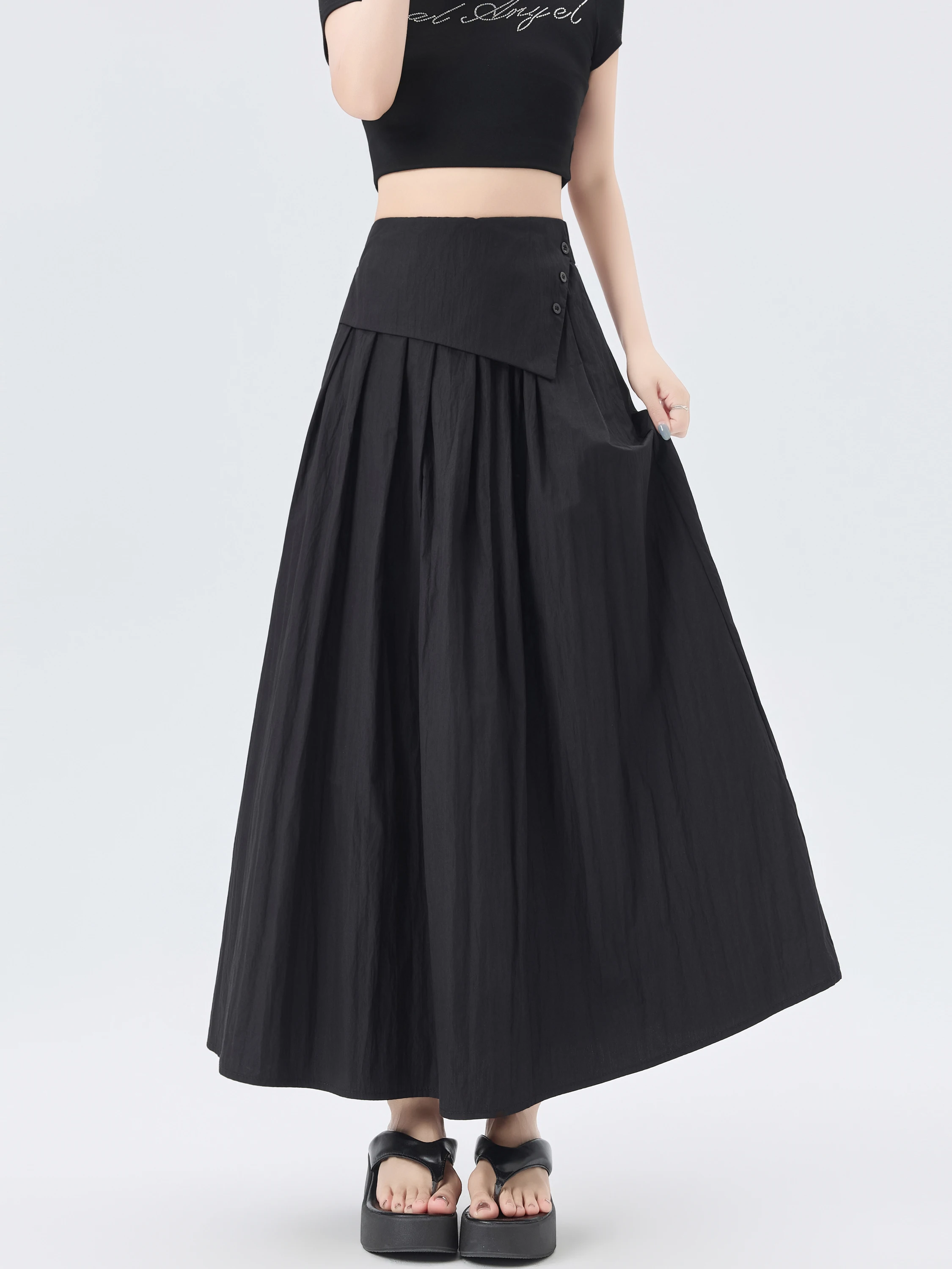 Asymmetrical Pleated A-Line Skirt Women's Summer 2026 New Design High Waist Drapey Umbrella Skirt Korean Style
Asymmetrical Pleated A-Line Skirt Women's Summer 2026 New Design High Waist Drapey Umbrella Skirt Korean Style