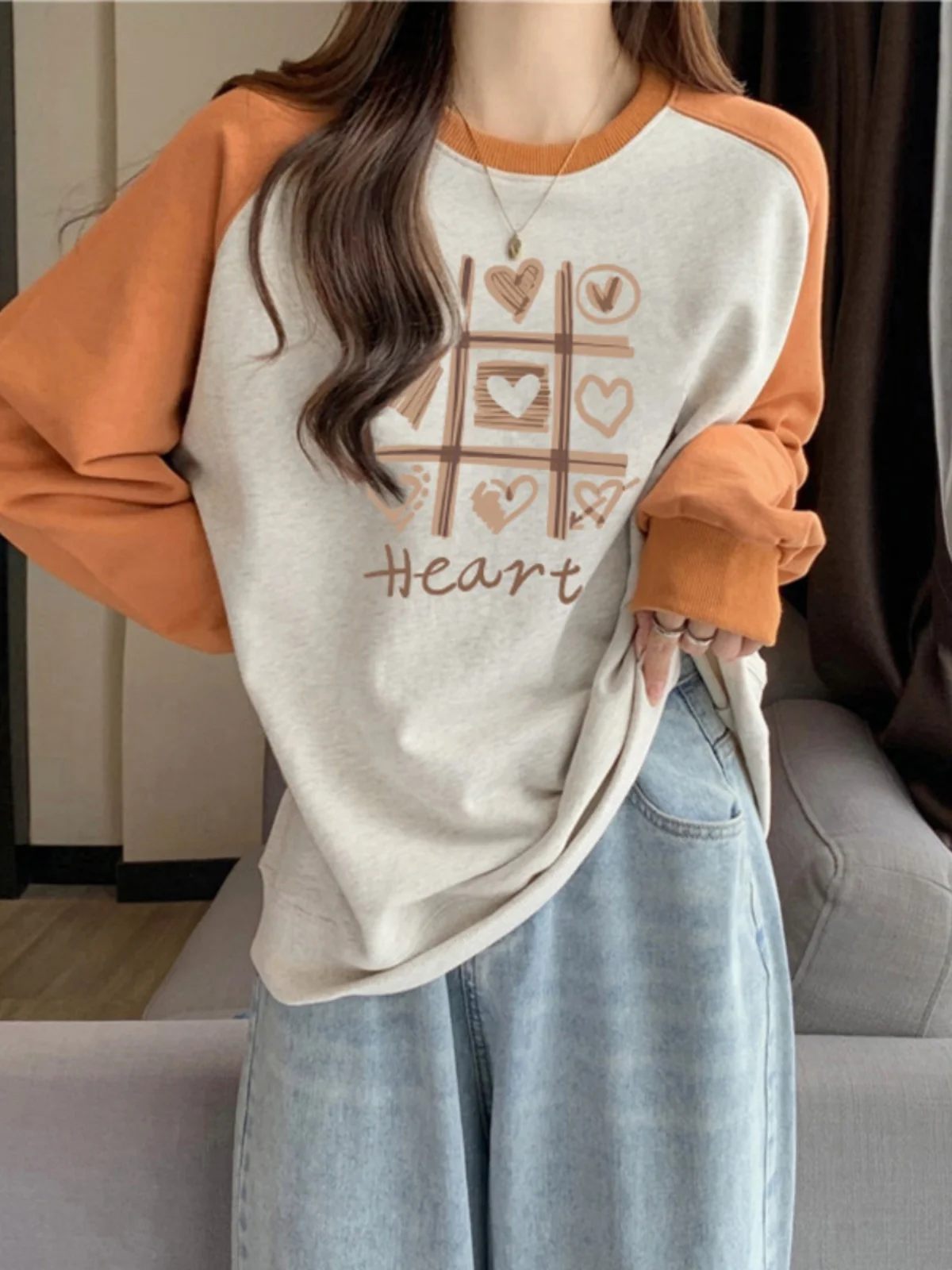 Women's Fleece Lined Thickened Long Sleeve Hoodless Sweatshirt Shoulder Insert Style Autumn Winter Loose Korean Style Patchwo...
Women's Fleece Lined Thickened Long Sleeve Hoodless Sweatshirt Shoulder Insert Style Autumn Winter Loose Korean Style Patchwo...
