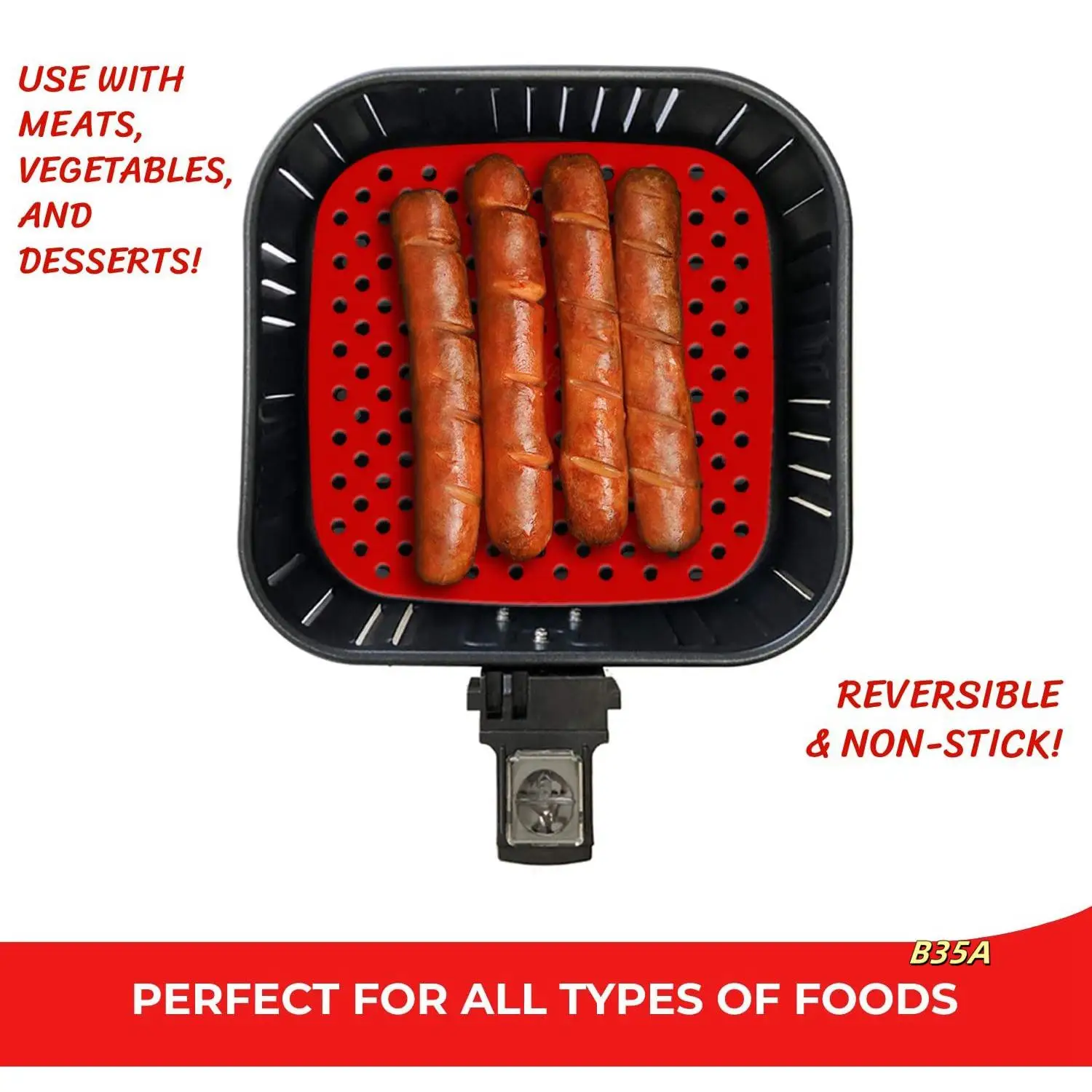 2 Pack Reusable Air Fryer Liners , Square, Non-Stick Silicone Air Fryer Basket Mats , Air Fryer Accessories
2 Pack Reusable Air Fryer Liners , Square, Non-Stick Silicone Air Fryer Basket Mats , Air Fryer Accessories