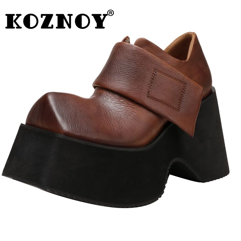 Koznoy Heels 10cm Natural Cow Genuine Leather Autumn Spring Pumps Women High Ethnic Platform Wedge Hook Moccasins Fashion Shoes
Koznoy Heels 10cm Natural Cow Genuine Leather Autumn Spring Pumps Women High Ethnic Platform Wedge Hook Moccasins Fashion Shoes