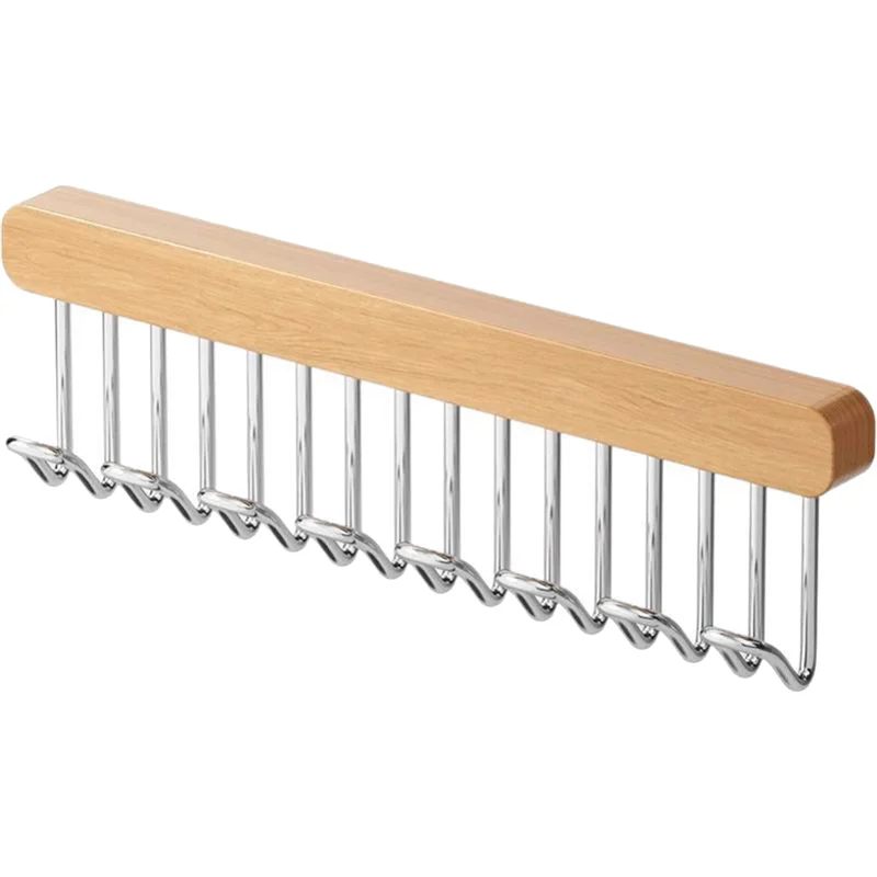 Wooden Belt And Tie Hanger - 8 Hook Multifunctional Clothes Organizer For Closet, Beanie & Bra Holder Left Hookab13
Wooden Belt And Tie Hanger - 8 Hook Multifunctional Clothes Organizer For Closet, Beanie & Bra Holder Left Hookab13