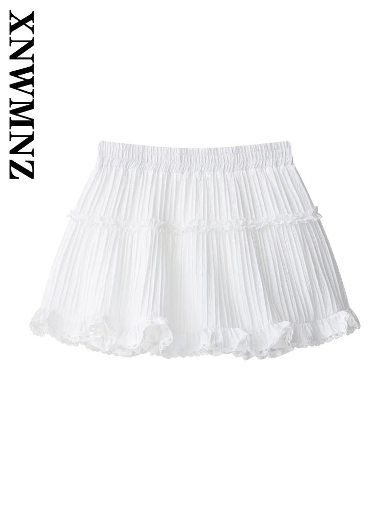 XNWMNZ 2025 Summer New Woman Casual Simple Lace Tierred A-lineskirt Commuting Lady White Splicing High Waist Chic mini Bottoms
XNWMNZ 2025 Summer New Woman Casual Simple Lace Tierred A-lineskirt Commuting Lady White Splicing High Waist Chic mini Bottoms