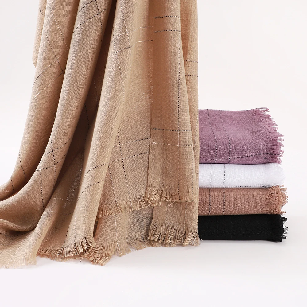 High Quality Lattice Cotton Hijab Pashmina Shawl with Tassel Light Weight Plain Scarf Hijab Muslim Women Shawl Big Size
High Quality Lattice Cotton Hijab Pashmina Shawl with Tassel Light Weight Plain Scarf Hijab Muslim Women Shawl Big Size