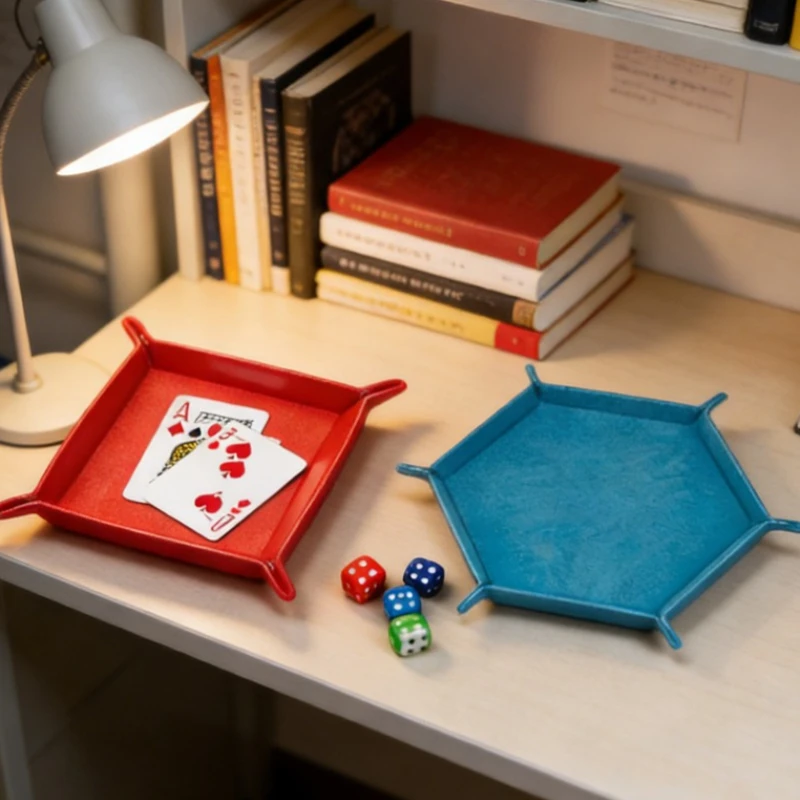 Tabletop Game Dice Tray Jewelry Storage Box Living Room Entrance Hall Sundries Tray Key Tray Folding Portable Party Game Tray
Tabletop Game Dice Tray Jewelry Storage Box Living Room Entrance Hall Sundries Tray Key Tray Folding Portable Party Game Tray