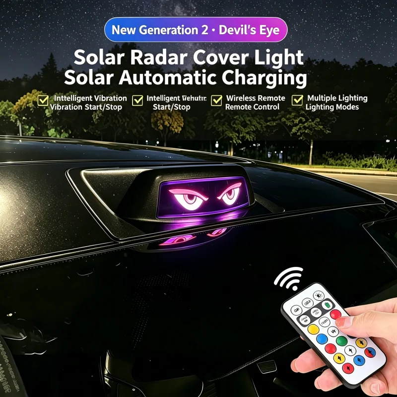 1/2PC Car mounted Solar Magic Eye RadarWarning Light Vibration Sensing WirelessRemote Control Multi color Radar Decorative Light
1/2PC Car mounted Solar Magic Eye RadarWarning Light Vibration Sensing WirelessRemote Control Multi color Radar Decorative Light