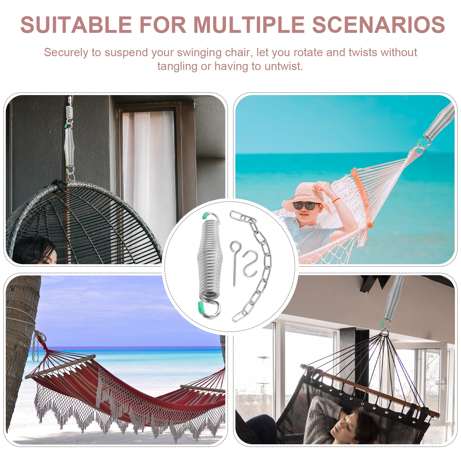 Hammock Chair Spring Fixing Kit Hanging Heavy Duty Swing Galvanized Iron Porch Springs Coil Outdoor Furniture
Hammock Chair Spring Fixing Kit Hanging Heavy Duty Swing Galvanized Iron Porch Springs Coil Outdoor Furniture