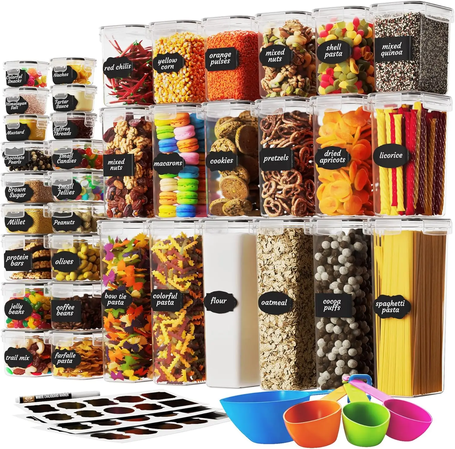 Airtight Food Storage Container Set with Lids - 36 Piece Variety Pack for Kitchen & Pantry Organization, Stackable Canisters for
Airtight Food Storage Container Set with Lids - 36 Piece Variety Pack for Kitchen & Pantry Organization, Stackable Canisters for