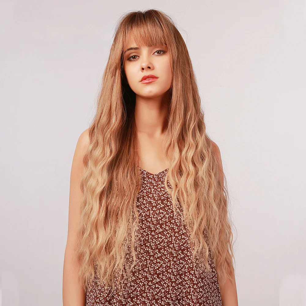 Long Wave Brown Dyed Wig with Bangs Womens Synthetic Hair Heat Resistant Synthetic Fiber Wig for Everyday Party (Flaxen Brown)
Long Wave Brown Dyed Wig with Bangs Womens Synthetic Hair Heat Resistant Synthetic Fiber Wig for Everyday Party (Flaxen Brown)