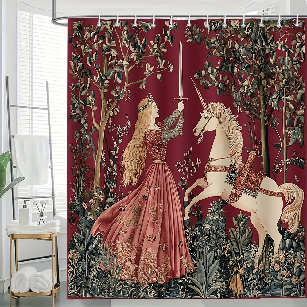 Luxury Unicorn Queen Fantasy Shower Curtain Tapestry Royal Forest Bath Decor Waterproof Bathroom Accessory 180x180cm
Luxury Unicorn Queen Fantasy Shower Curtain Tapestry Royal Forest Bath Decor Waterproof Bathroom Accessory 180x180cm