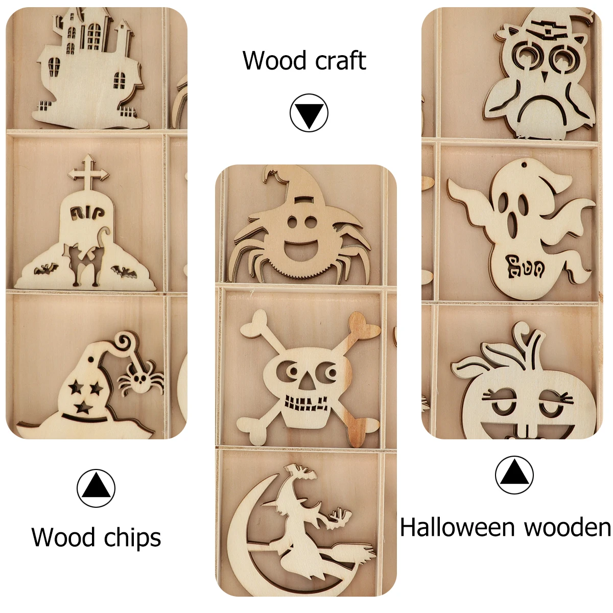 45pcs Halloween Wood Pendants 9 Compartments Packaging Wooden Hanging Diy Halloween Decorations For Party Home Festival Gift
45pcs Halloween Wood Pendants 9 Compartments Packaging Wooden Hanging Diy Halloween Decorations For Party Home Festival Gift