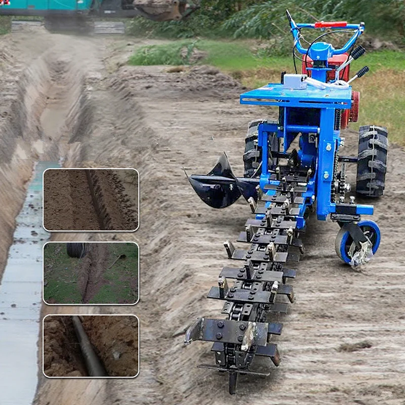 Customized Trencher Self-Propelled Multi-Functional Orchard Trencher Small Hand-Guided Soil-Filling Machine Orchard Ditch Digger
Customized Trencher Self-Propelled Multi-Functional Orchard Trencher Small Hand-Guided Soil-Filling Machine Orchard Ditch Digger