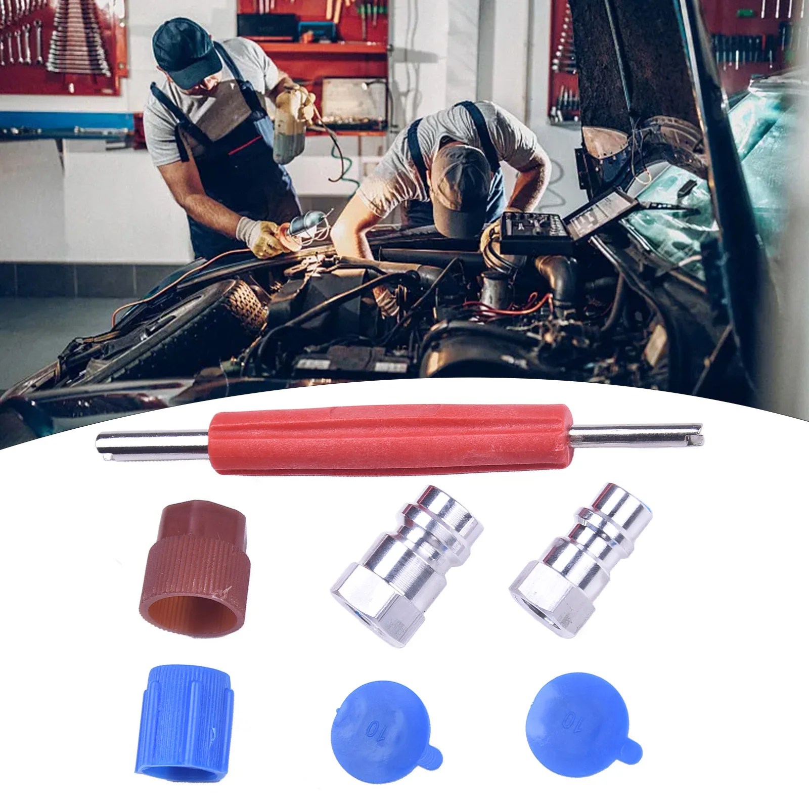 A/C Adapter Air Conditioning Conversion Kit R12 To R134a With Removal Tools Air Conditioner Filling Valve Fitting Ports Adapter
A/C Adapter Air Conditioning Conversion Kit R12 To R134a With Removal Tools Air Conditioner Filling Valve Fitting Ports Adapter