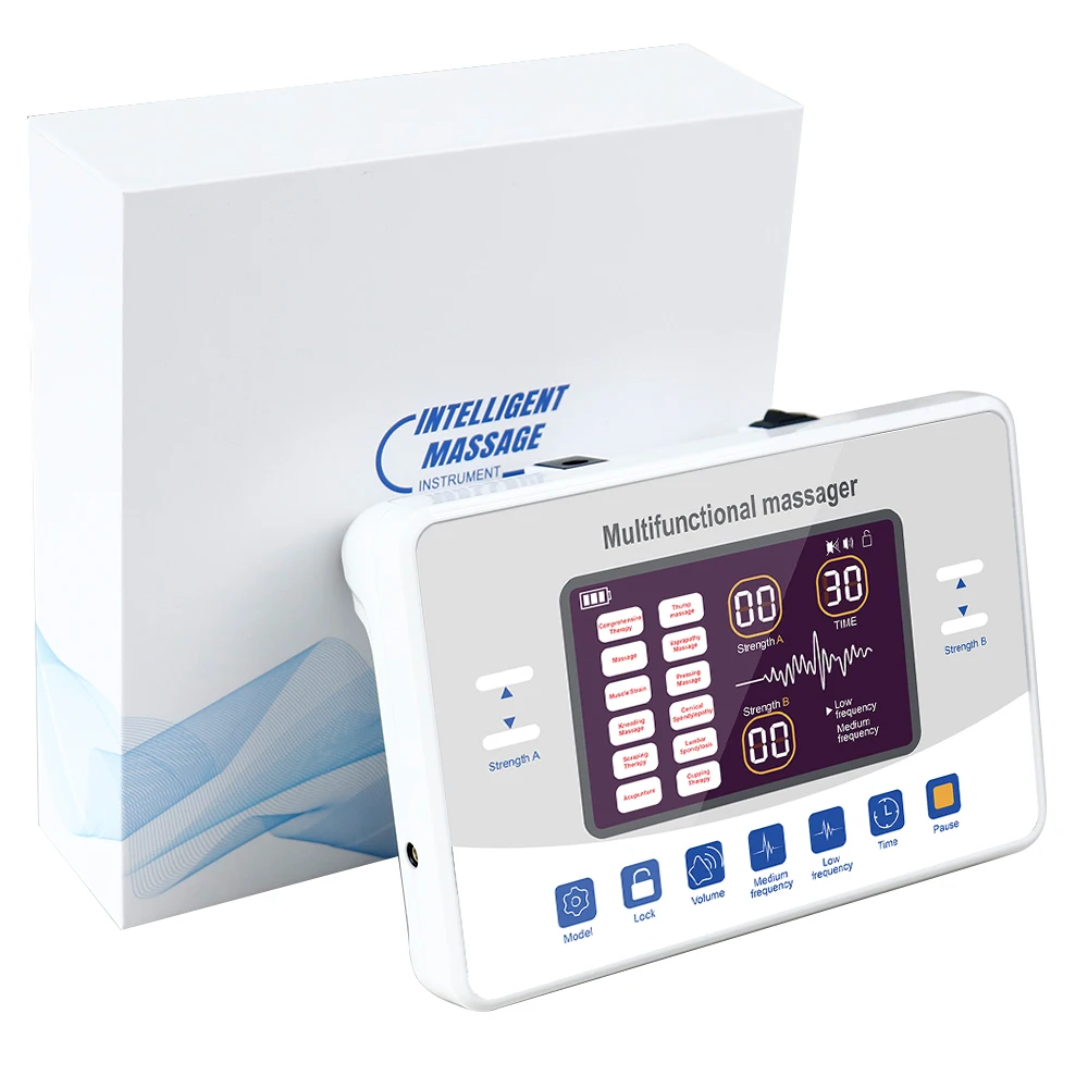 12 Modes TENS Low Frequency Therapy Device EMS Muscle Stimulator Electronic Pulse Massager Myostimulation Apparatus SPA Machine
12 Modes TENS Low Frequency Therapy Device EMS Muscle Stimulator Electronic Pulse Massager Myostimulation Apparatus SPA Machine