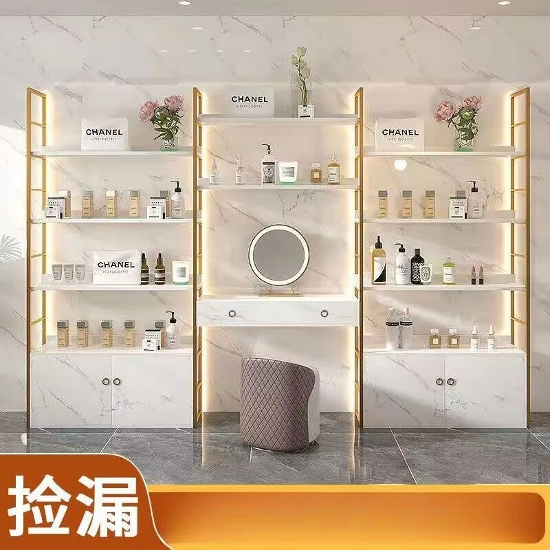 Cosmetics Display Cabinet Product Display Cabinet Beauty Salon Skin Care Products Shelf Shelf Display Shelf with Light and
Cosmetics Display Cabinet Product Display Cabinet Beauty Salon Skin Care Products Shelf Shelf Display Shelf with Light and