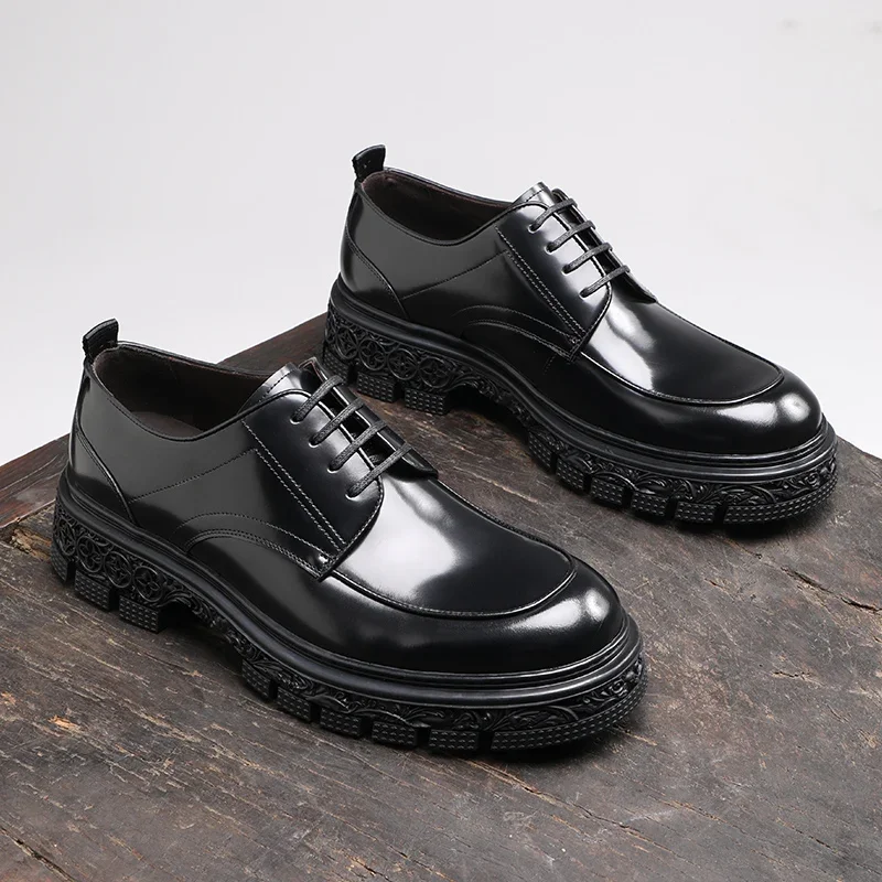 Original Spring and Autumn New Men's Formal Shoes, Genuine Leather Round Toe British Style Thick Soled Derby Shoes
Original Spring and Autumn New Men's Formal Shoes, Genuine Leather Round Toe British Style Thick Soled Derby Shoes