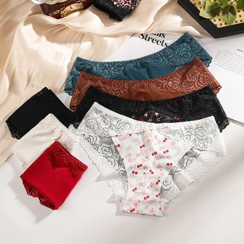 Lace Sexy Lingerie Leopard Cartoon Printed Women Panties Ice Silk Breathable Low-Rise Briefs Underwears Pants Women's Intimates
Lace Sexy Lingerie Leopard Cartoon Printed Women Panties Ice Silk Breathable Low-Rise Briefs Underwears Pants Women's Intimates