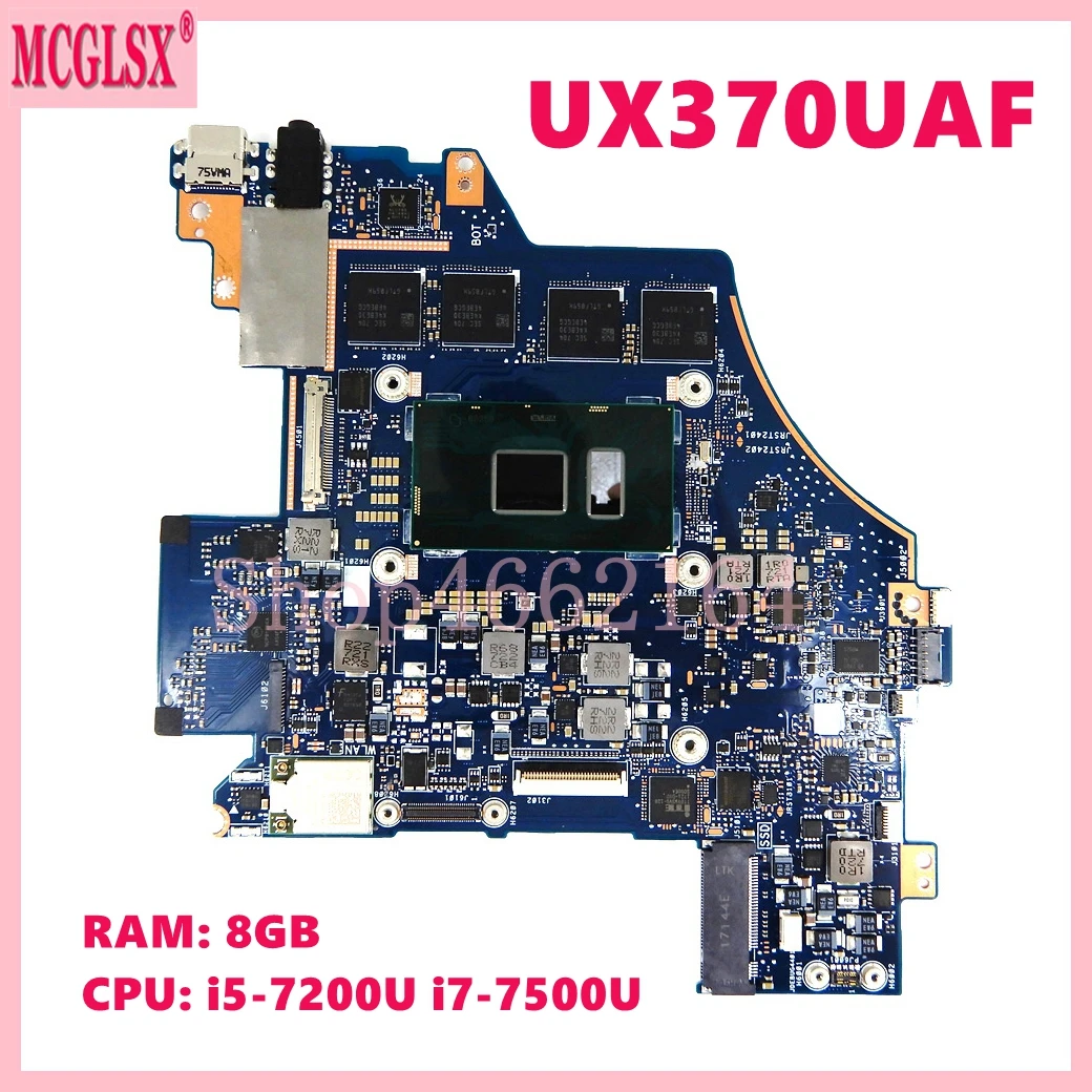 UX370UAF i5-7200U i7-7500 CPU 8GB-RAM Mainboard For ASUS Q325UA UX370U UX370UA UX370UAF Laptop Motherboard 100% Tested OK
UX370UAF i5-7200U i7-7500 CPU 8GB-RAM Mainboard For ASUS Q325UA UX370U UX370UA UX370UAF Laptop Motherboard 100% Tested OK