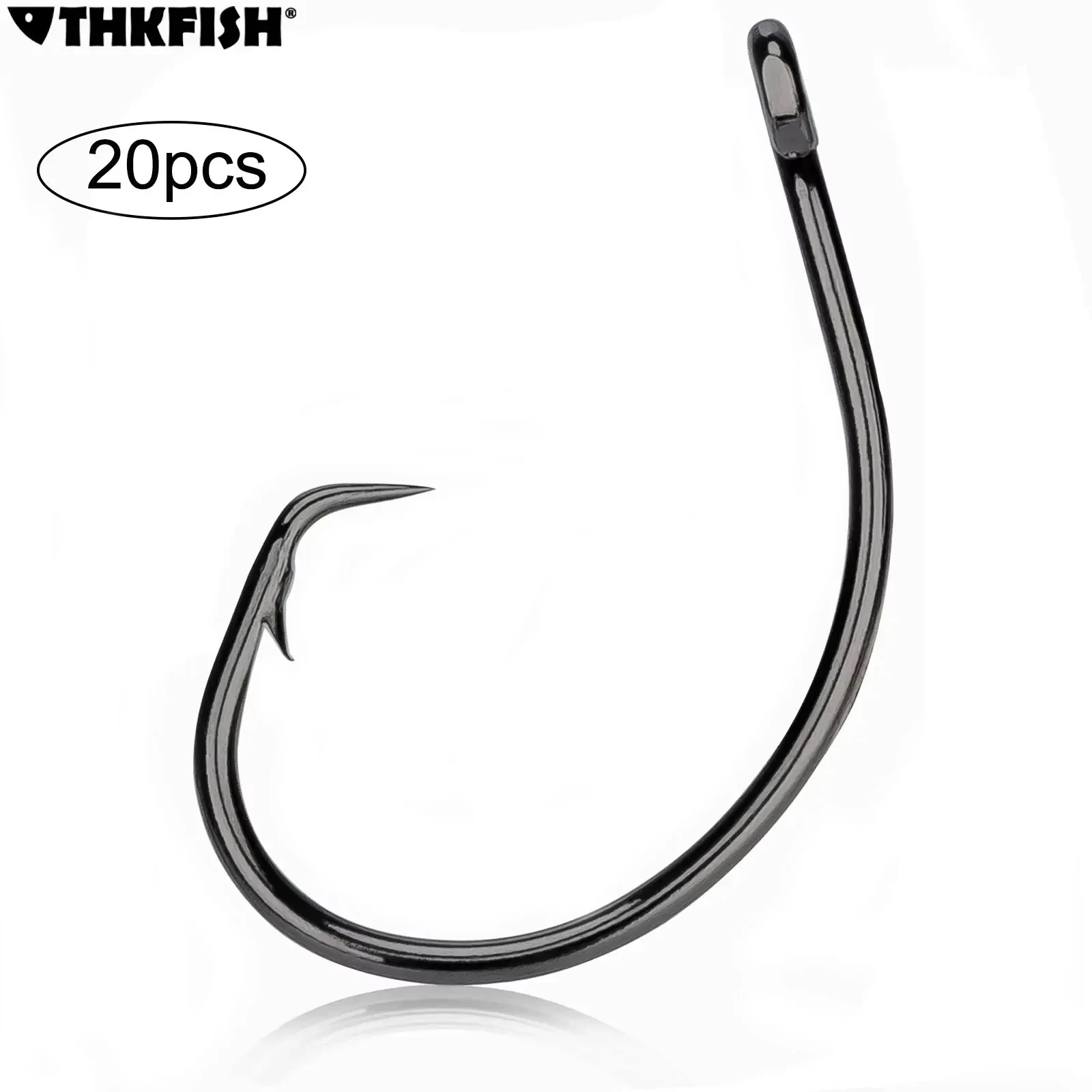 THKFISH 20pcs Wide Gap Hooks High Carbon Steel Inline Circle Hooks For Soft Lure Freshwater Fishing Catfish Fishhook
THKFISH 20pcs Wide Gap Hooks High Carbon Steel Inline Circle Hooks For Soft Lure Freshwater Fishing Catfish Fishhook