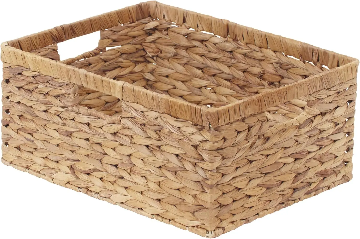 Large Woven Storage Basket with Handles, Natural Water Hyacinth Organizer for Home Decor
Large Woven Storage Basket with Handles, Natural Water Hyacinth Organizer for Home Decor