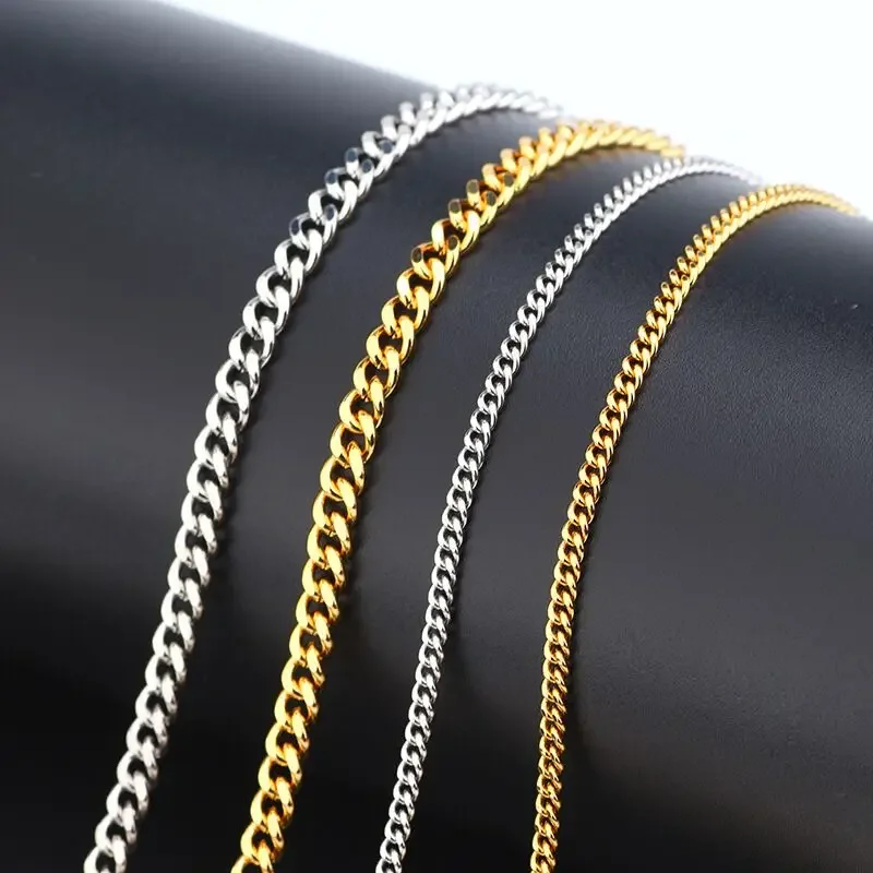 Trendy Gold Plated Jewelry Cuban Link Curb Chain Stainless Steel Neck Chains 18k Gold Filled Chain Necklace For Men
Trendy Gold Plated Jewelry Cuban Link Curb Chain Stainless Steel Neck Chains 18k Gold Filled Chain Necklace For Men