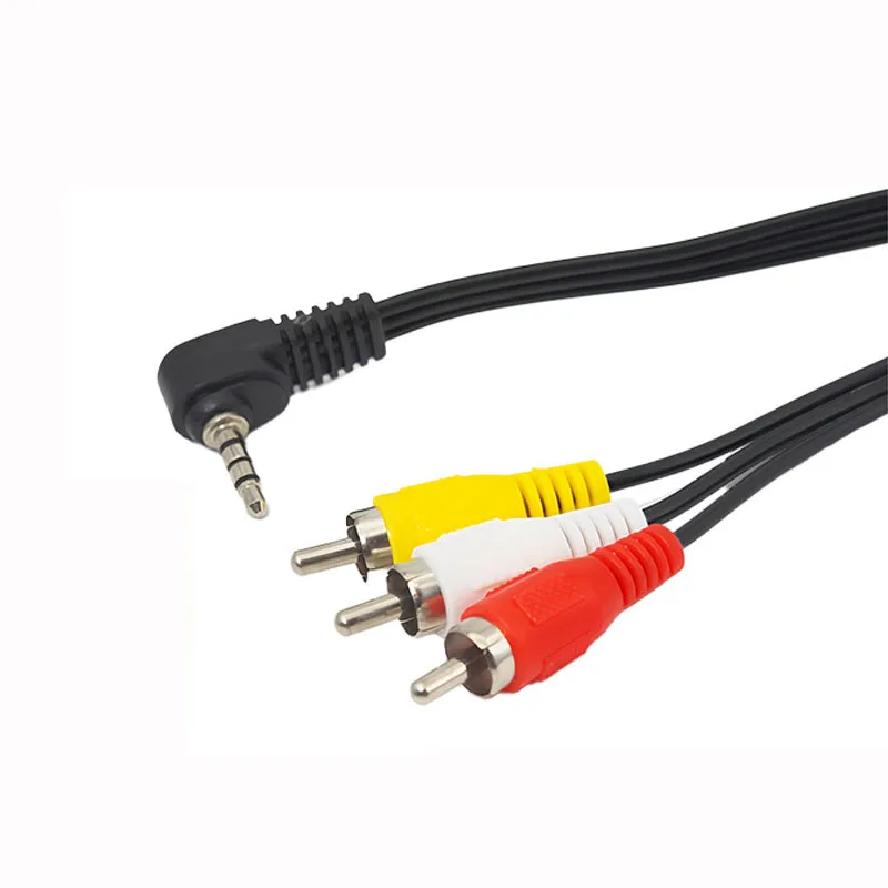 (1M) Right Angle 3.5mm to 3RCA AV Cable - 90 Degree 1-Male to 3-Male Splitter for Audio Video Connection
(1M) Right Angle 3.5mm to 3RCA AV Cable - 90 Degree 1-Male to 3-Male Splitter for Audio Video Connection