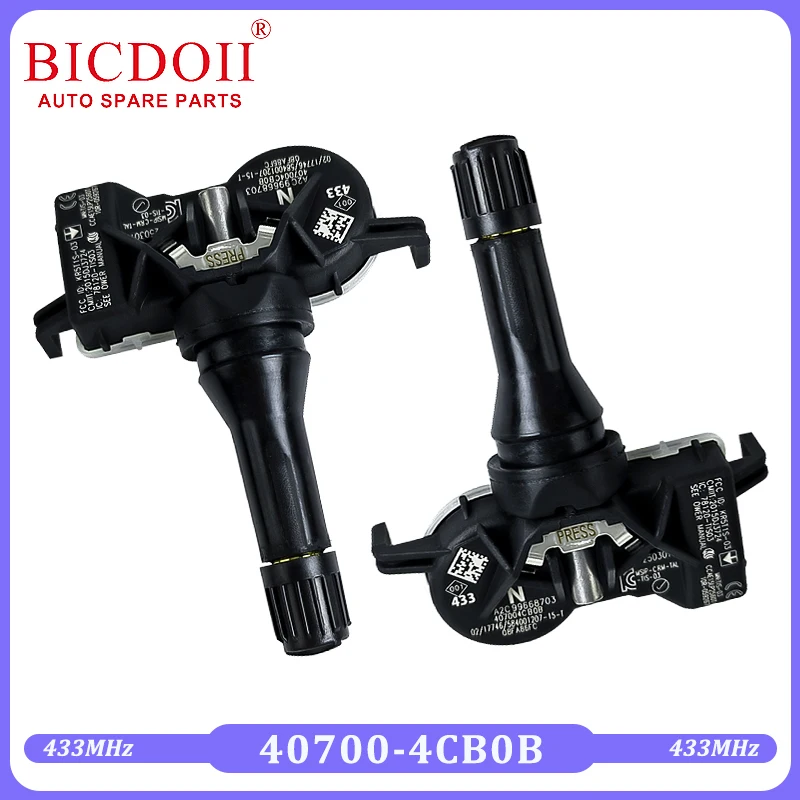 For 2017-2020 Tire Monitor Pressure Sensor Nissan X-Trail Altima Teana Qashqai Sylphy NV200 433MHz TPMS 40700-4CB0B 40700-4CB0A
For 2017-2020 Tire Monitor Pressure Sensor Nissan X-Trail Altima Teana Qashqai Sylphy NV200 433MHz TPMS 40700-4CB0B 40700-4CB0A