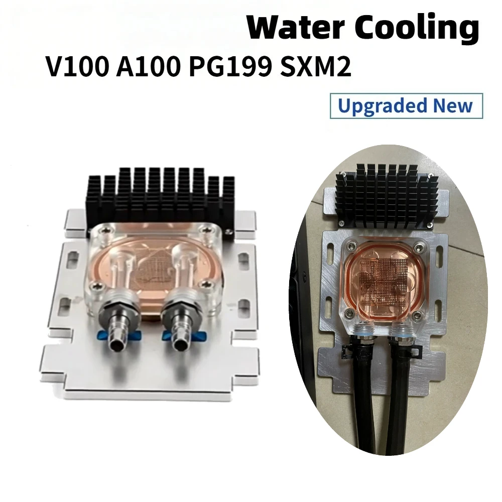 New For Nvidia V100 PG199 A100-SXM2 300W All Aluminum Cooler Cooling Block Purple Copper Water-cooled GPU Heat Dissipation Plate
New For Nvidia V100 PG199 A100-SXM2 300W All Aluminum Cooler Cooling Block Purple Copper Water-cooled GPU Heat Dissipation Plate