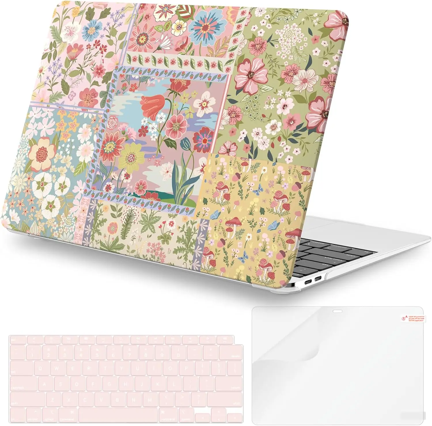 Flower Hard Shell Case for MacBook Air 13 inch 2020-2018 A2337 A2179 A1932 + Keyboard Cover + Screen Film, Pink
Flower Hard Shell Case for MacBook Air 13 inch 2020-2018 A2337 A2179 A1932 + Keyboard Cover + Screen Film, Pink