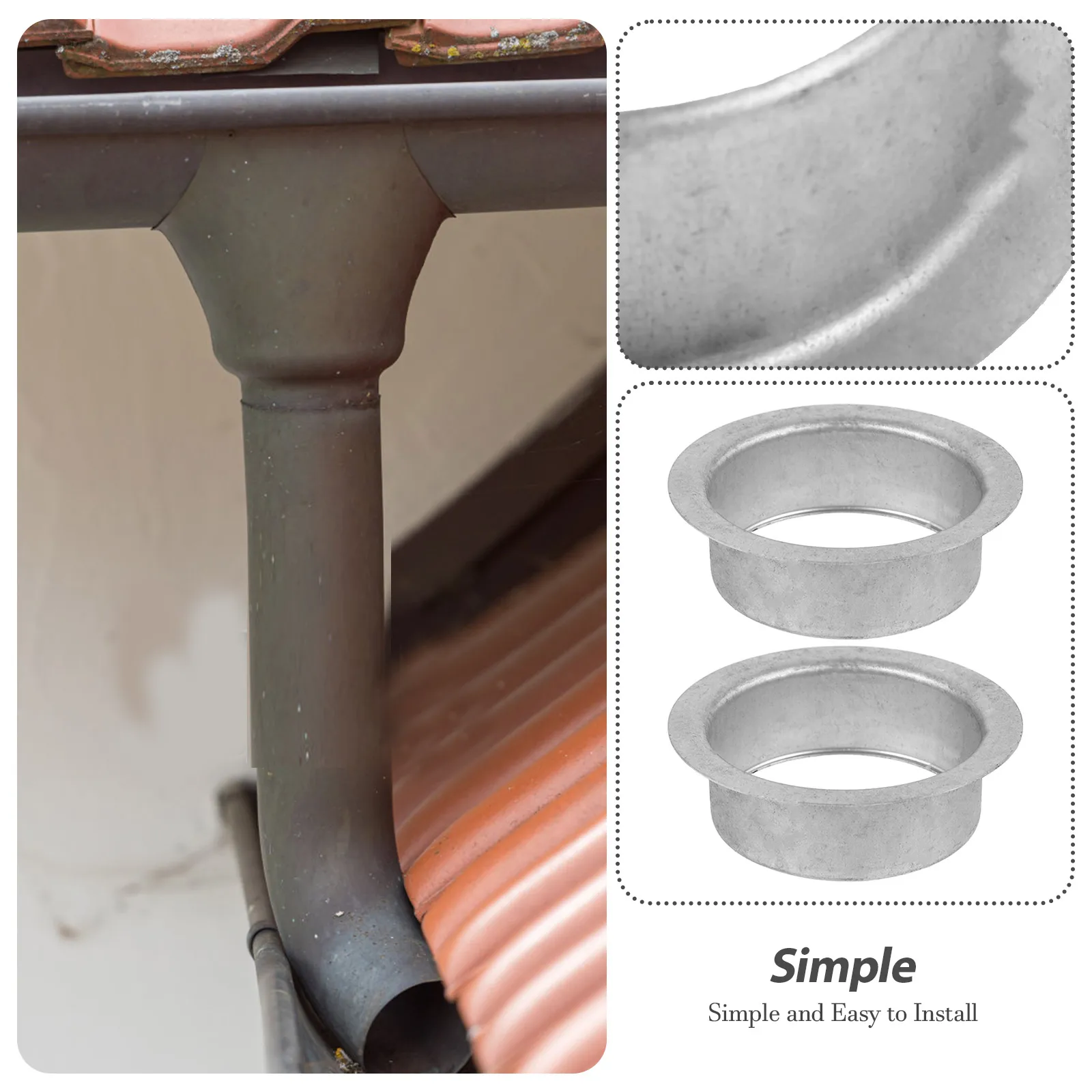 2pcs Outlet Roof Rain Gutter Draining Outlet Aluminum Lightweight Durable Installation Prevention Adapter System Roof
2pcs Outlet Roof Rain Gutter Draining Outlet Aluminum Lightweight Durable Installation Prevention Adapter System Roof