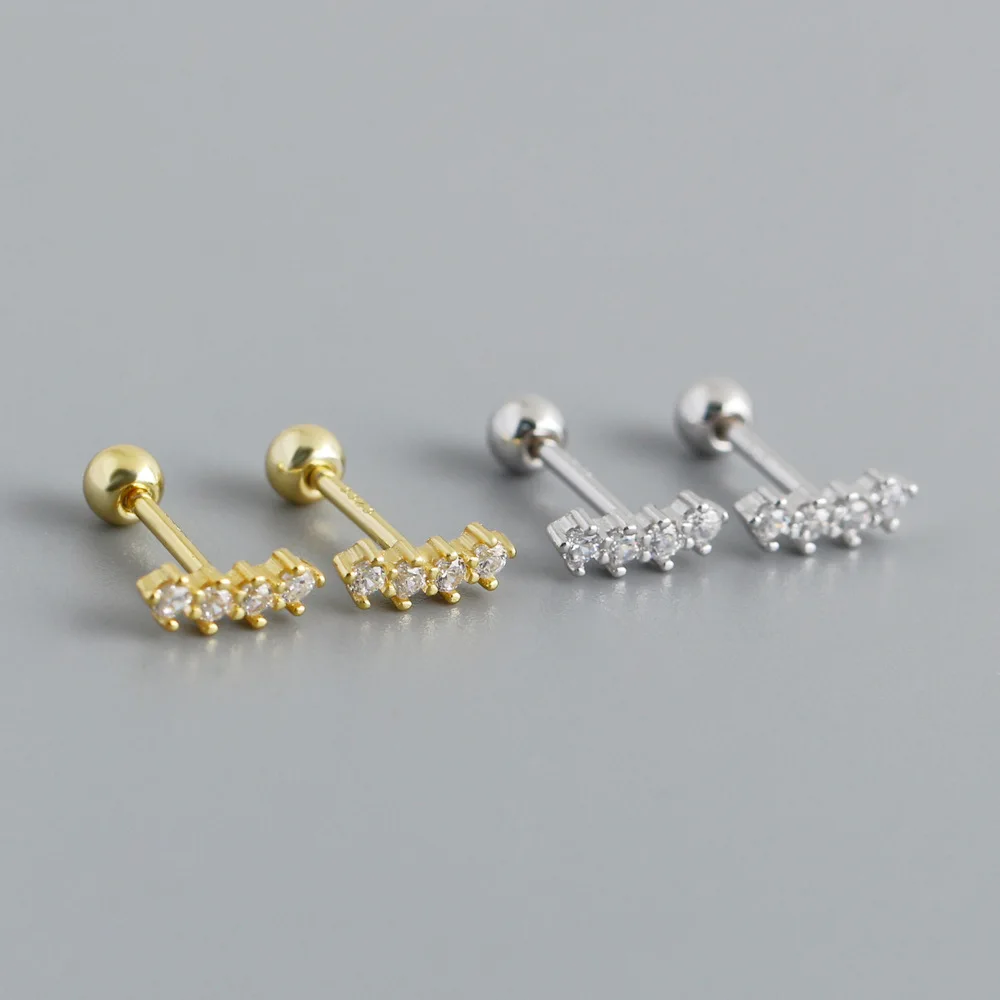 CCFJOYAS 100% 925 Sterling Silver Four Mini Zircon Stud Earrings for Women Ear bone nails Zircon Small Earrings Wholesale
CCFJOYAS 100% 925 Sterling Silver Four Mini Zircon Stud Earrings for Women Ear bone nails Zircon Small Earrings Wholesale