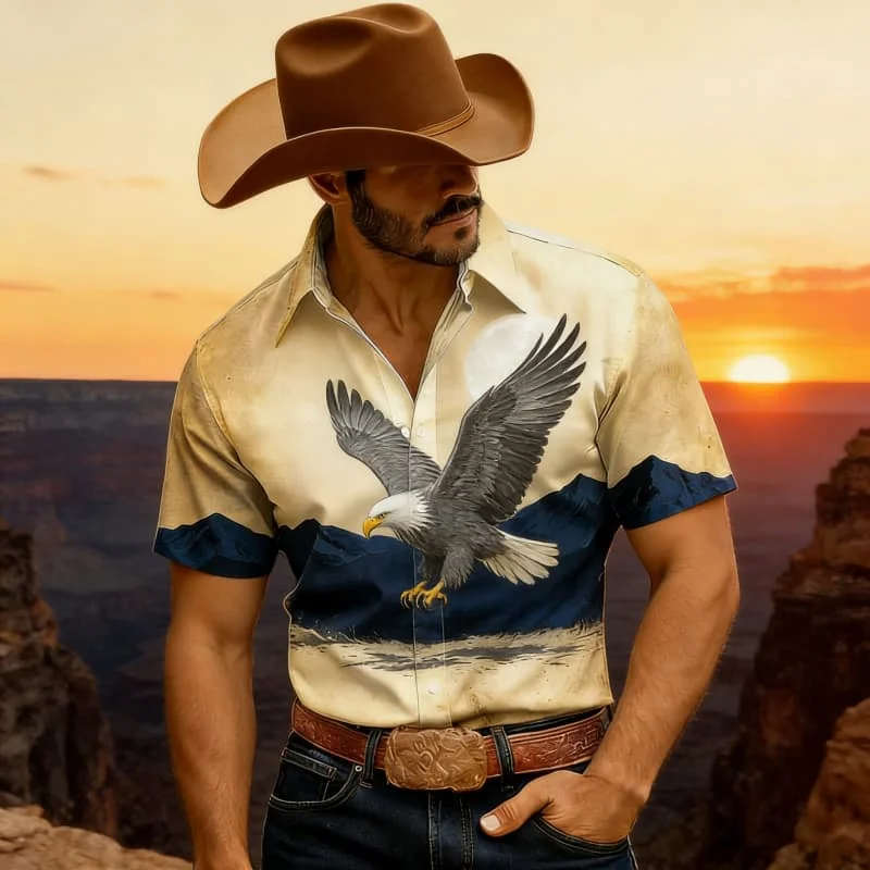 Men's Luxury Stylish Authentic Powerful Wildlife Print Short Sleeve Shirt Casual Fashion For Urban Style And Vacation Styling
Men's Luxury Stylish Authentic Powerful Wildlife Print Short Sleeve Shirt Casual Fashion For Urban Style And Vacation Styling