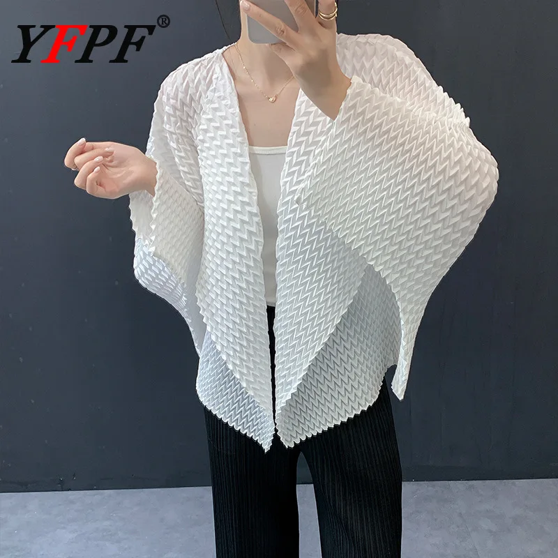 YFPF однотонная повседневная блузка для женщин с открытой строчкой Miyake плиссированный дизайн свободные топы большого размера мода 2025 новая одежда
YFPF однотонная повседневная блузка для женщин с открытой строчкой Miyake плиссированный дизайн свободные топы большого размера мода 2025 новая одежда