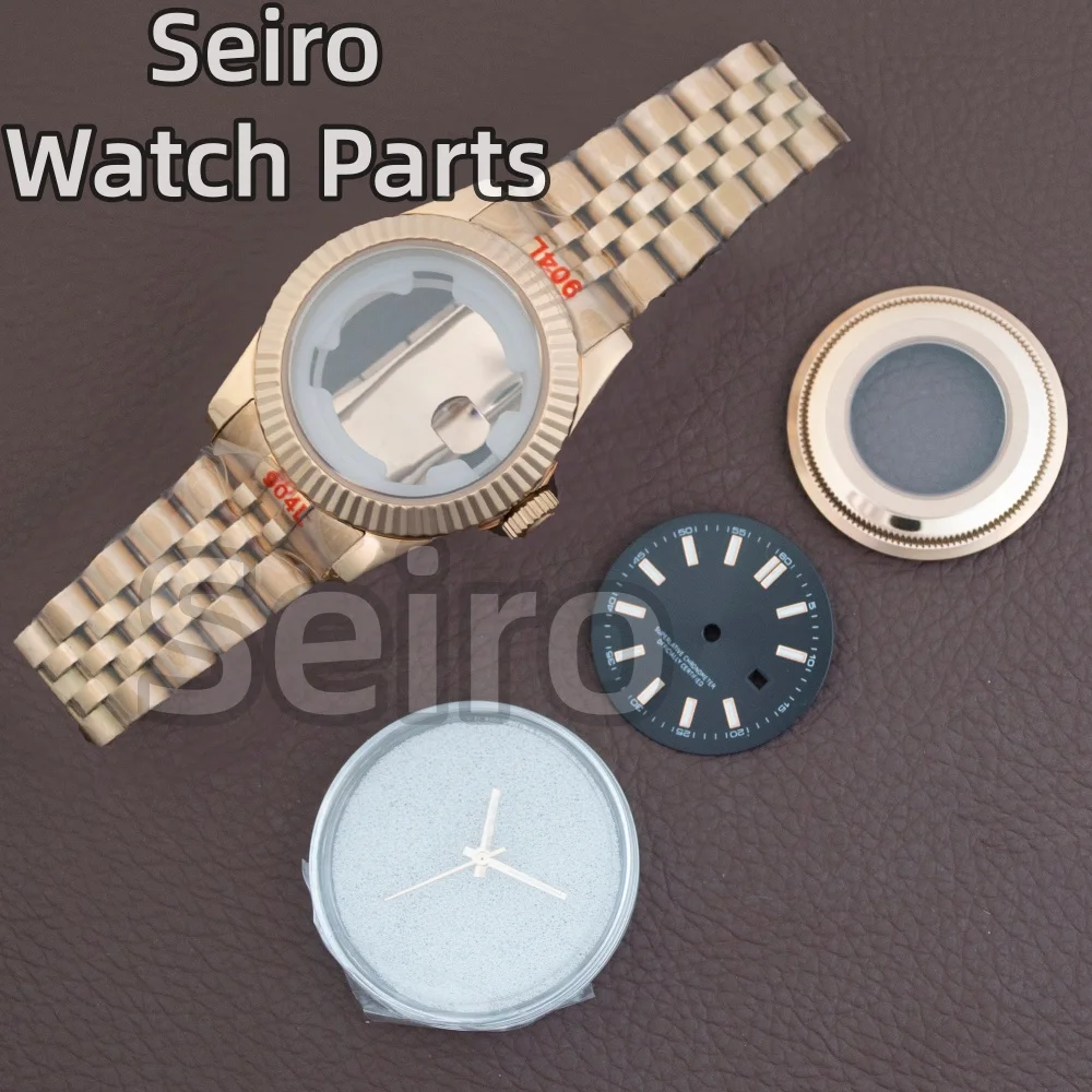 33mm Rose Gold Stainless Steel Watch Case Strap 24.5mm Dial Hands Sapphire Glass For Datejust NH05 NH06 Movement Women Lady Case
33mm Rose Gold Stainless Steel Watch Case Strap 24.5mm Dial Hands Sapphire Glass For Datejust NH05 NH06 Movement Women Lady Case