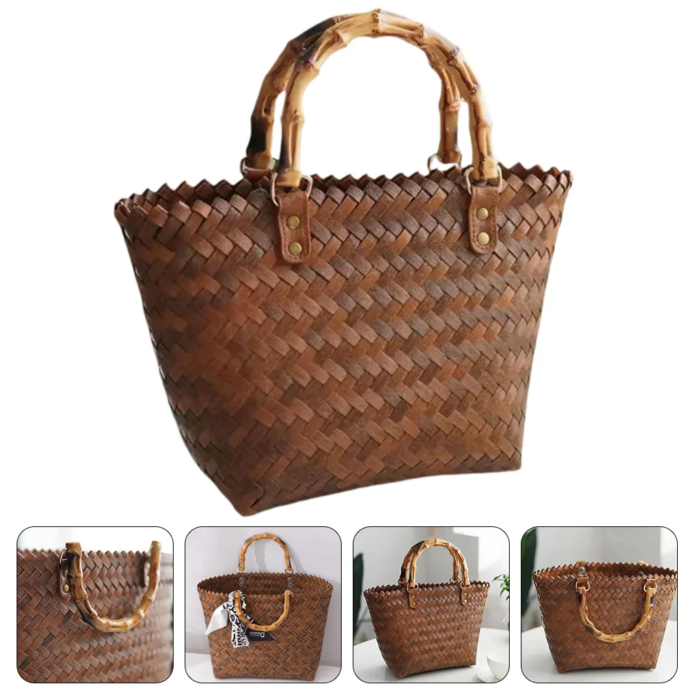 Vintage Straw Woven Tote Bag Large Capacity Retro Medium Size Beach Picnic Basket Women Handmade Storage
Vintage Straw Woven Tote Bag Large Capacity Retro Medium Size Beach Picnic Basket Women Handmade Storage