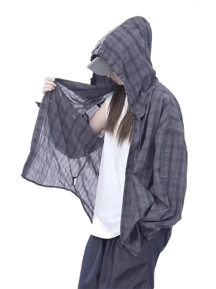 Hooded Long Sve Ice Silk Qui Dry Breathable Lazy Sle Loose Outerwear irt for Men And Women Summer Thin Sun Protection
Hooded Long Sve Ice Silk Qui Dry Breathable Lazy Sle Loose Outerwear irt for Men And Women Summer Thin Sun Protection