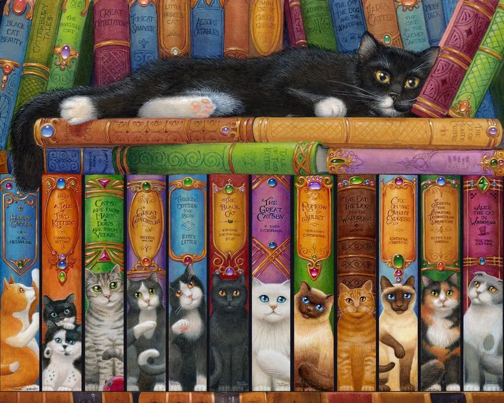 Книжная полка для взрослых, пазл с изображением кота, 300/500/1000 шт., развлекательные игрушки для снятия стресса, пазлы с героями мультфильмов, подарок на день рождения
Книжная полка для взрослых, пазл с изображением кота, 300/500/1000 шт., развлекательные игрушки для снятия стресса, пазлы с героями мультфильмов, подарок на день рождения