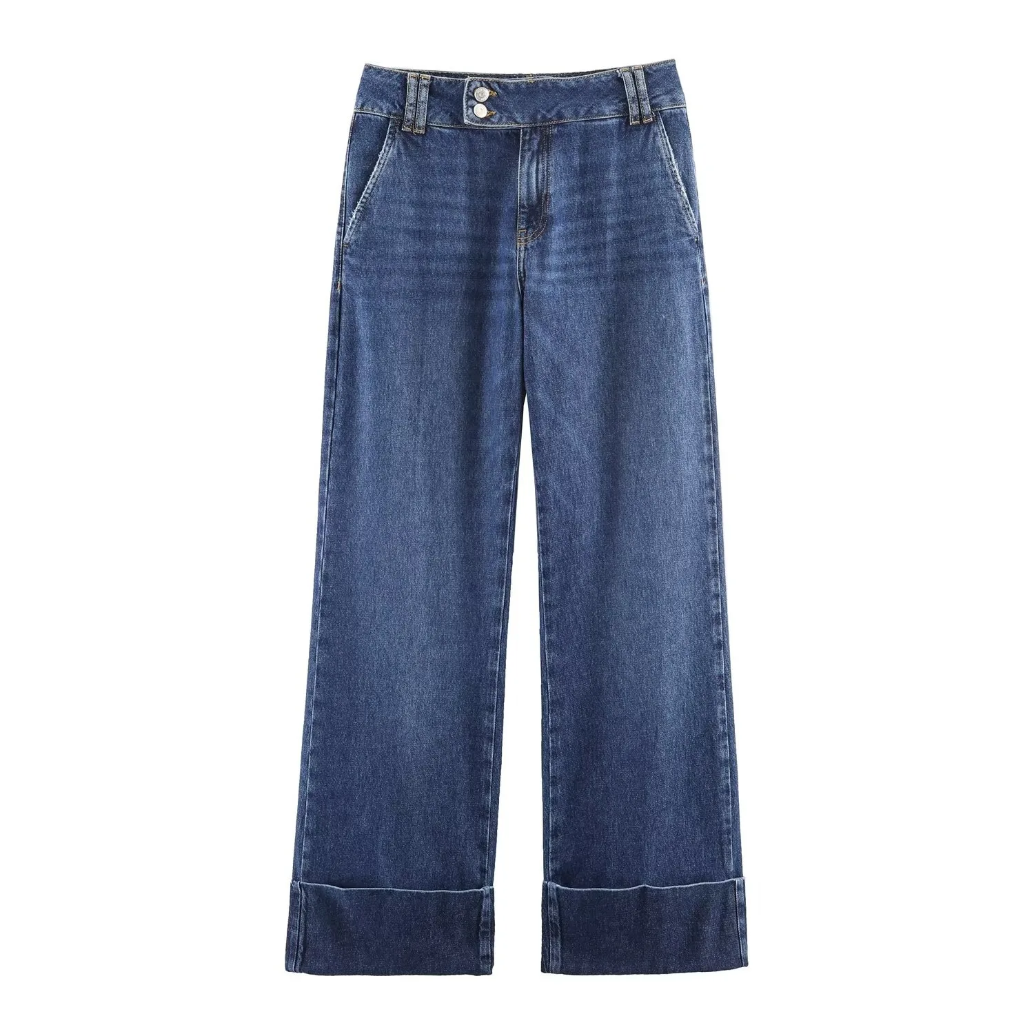 Withered 2026 European And American Spring New Fashion Straight Low Waist Curled Hem Jeans For Women
Withered 2026 European And American Spring New Fashion Straight Low Waist Curled Hem Jeans For Women