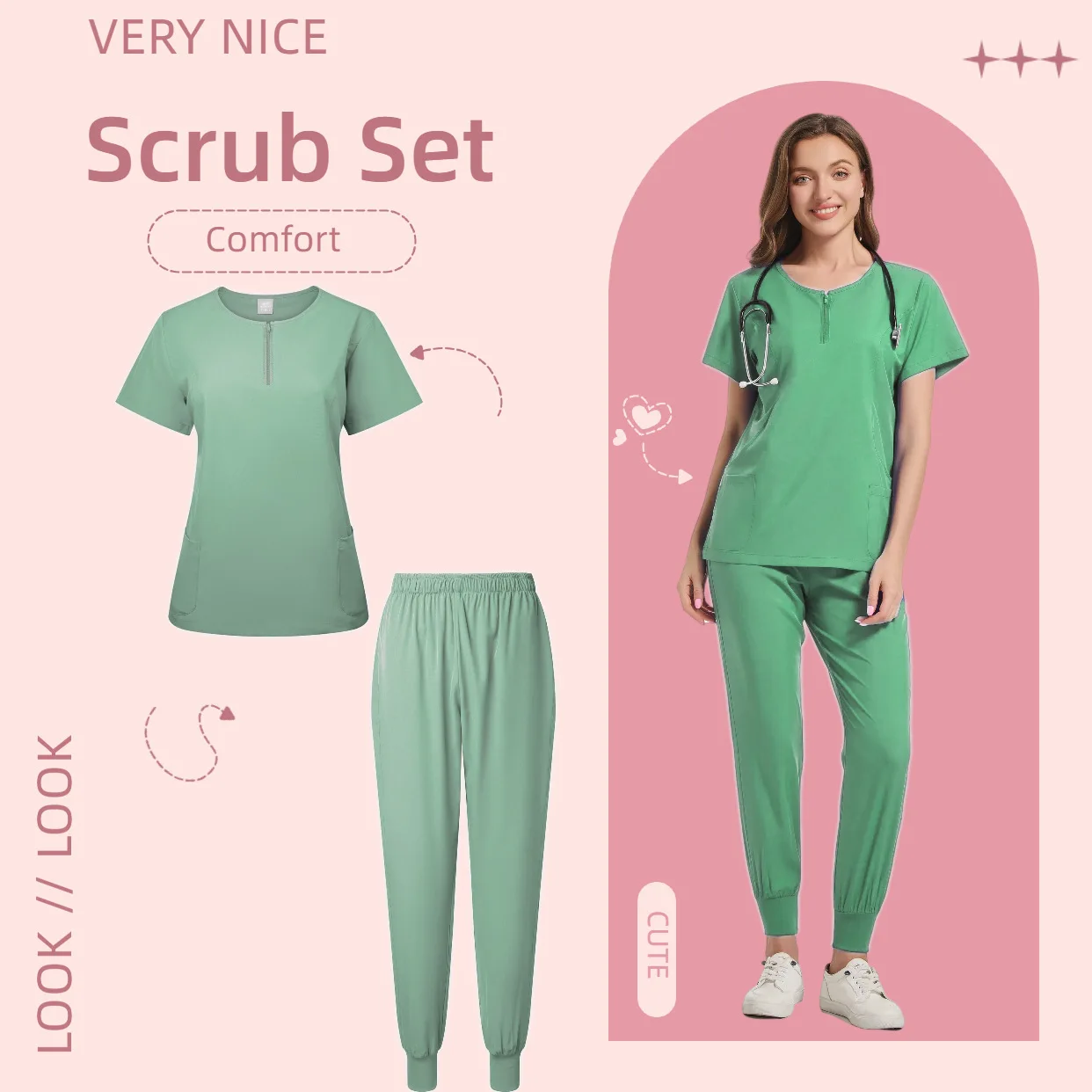 Beautician, Dental Clinic, Zipper, Split Medical Work Uniform, Men's And Women's Handwashing Clothes, Caregivers
Beautician, Dental Clinic, Zipper, Split Medical Work Uniform, Men's And Women's Handwashing Clothes, Caregivers
