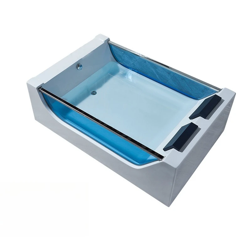 Intelligent massage surf tub, bubble bath colorful lamp bath tank, hotel glass constant temperature heating, bath tub
Intelligent massage surf tub, bubble bath colorful lamp bath tank, hotel glass constant temperature heating, bath tub