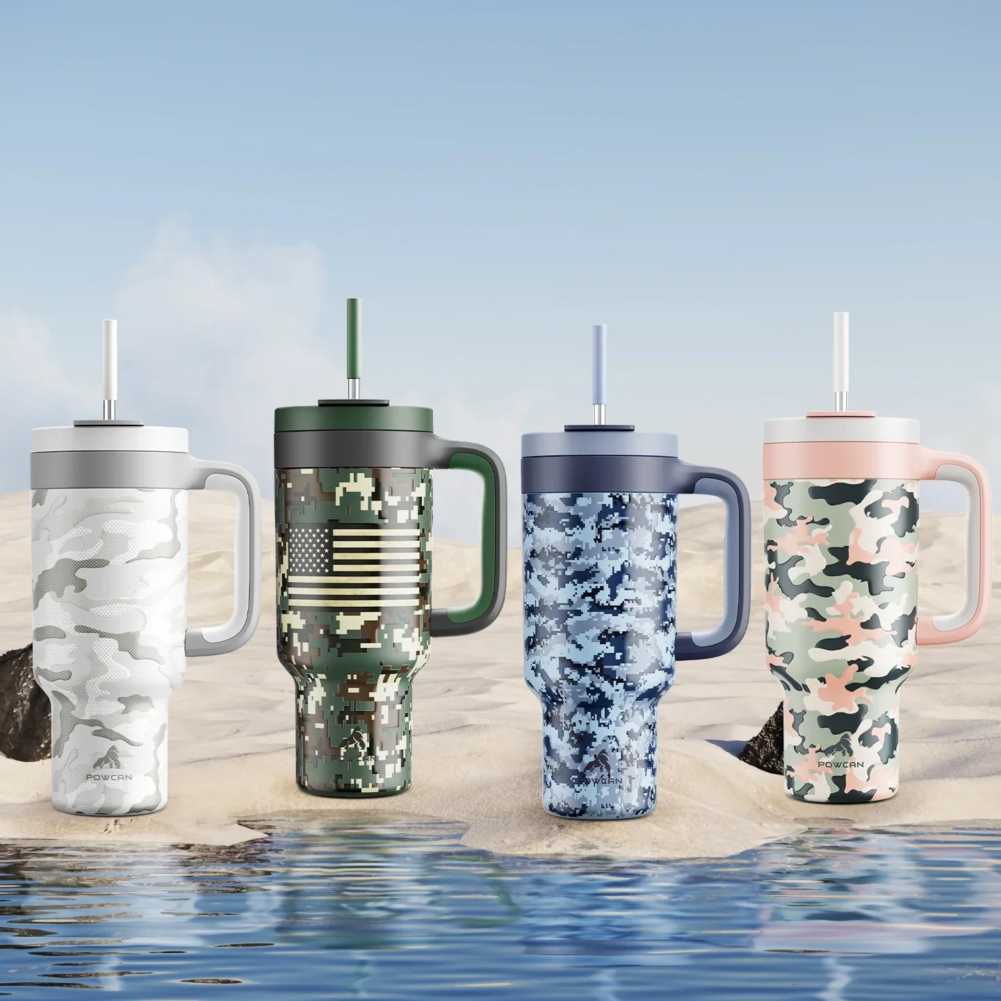 Новая кружка Powcan 40 унций с камуфляжным принтом и соломинкой, дорожная герметичная вакуумная кружка для автомобиля из нержавеющей стали, уличная бутылка для воды
Новая кружка Powcan 40 унций с камуфляжным принтом и соломинкой, дорожная герметичная вакуумная кружка для автомобиля из нержавеющей стали, уличная бутылка для воды