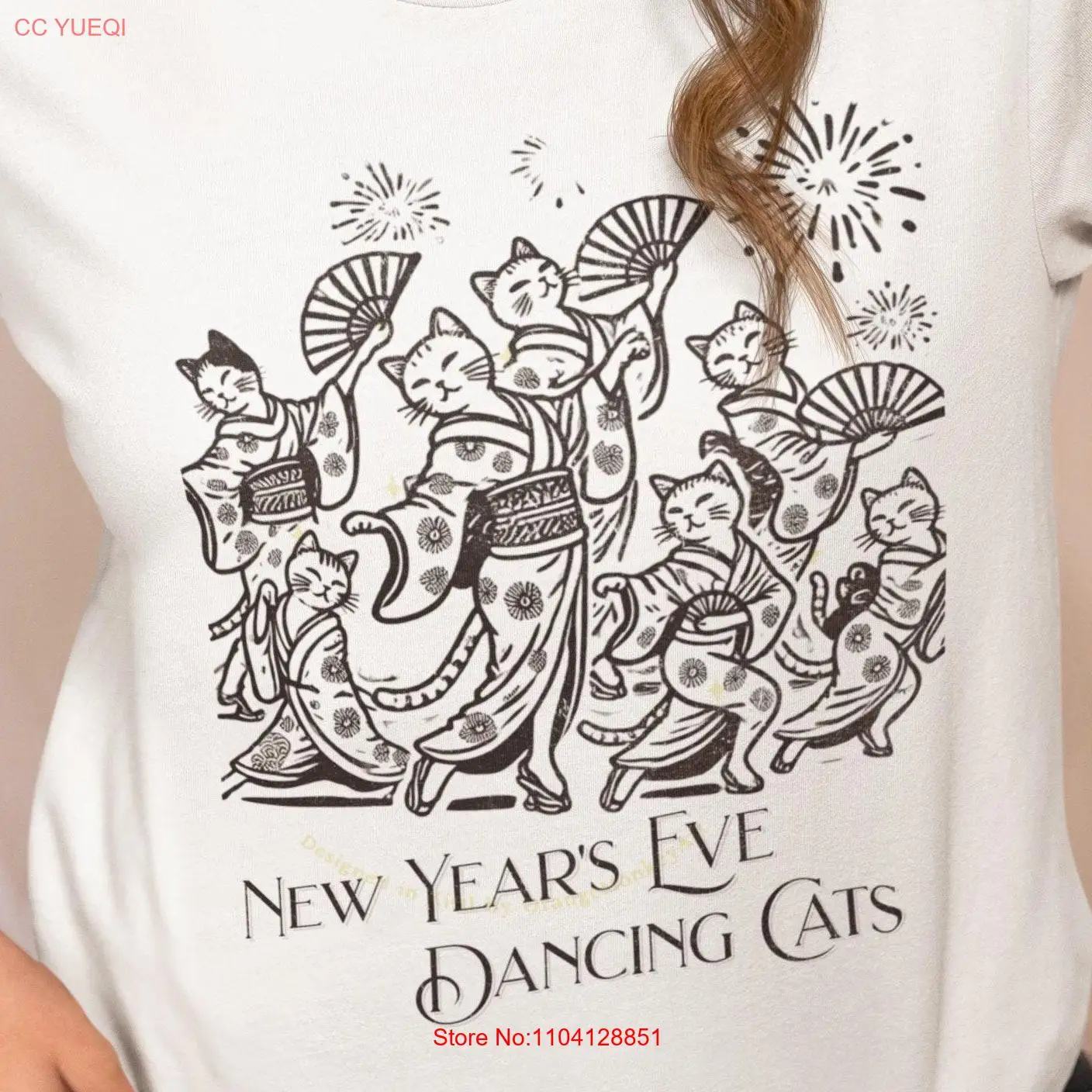 New Year's Eve dancing cats t shirt festive kimono cat design celebration graphic unique holiday gift
New Year's Eve dancing cats t shirt festive kimono cat design celebration graphic unique holiday gift