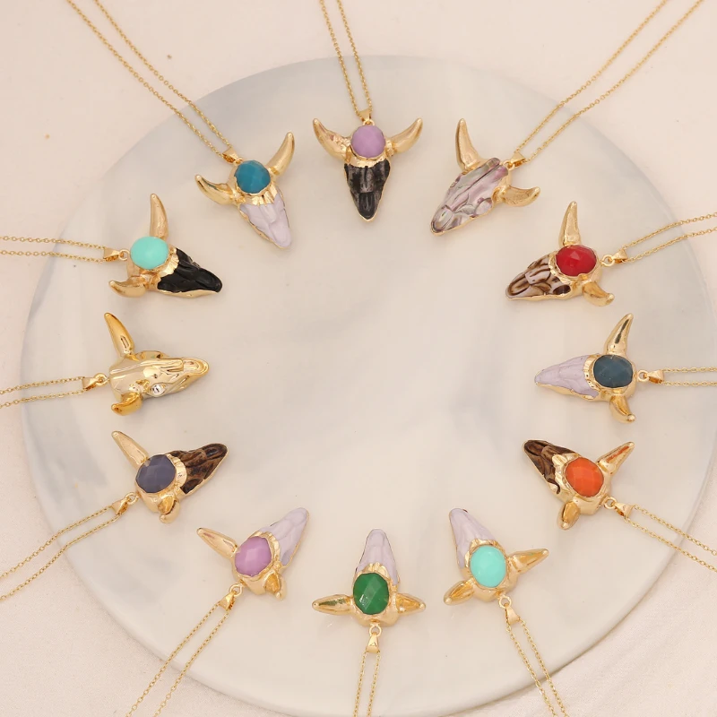 Bohemia Taurine Head Pendant Necklaces for Women Fashion Animal Shaped Stainless Steel Choker Necklaces Jewelry Gifts Wholesale
Bohemia Taurine Head Pendant Necklaces for Women Fashion Animal Shaped Stainless Steel Choker Necklaces Jewelry Gifts Wholesale