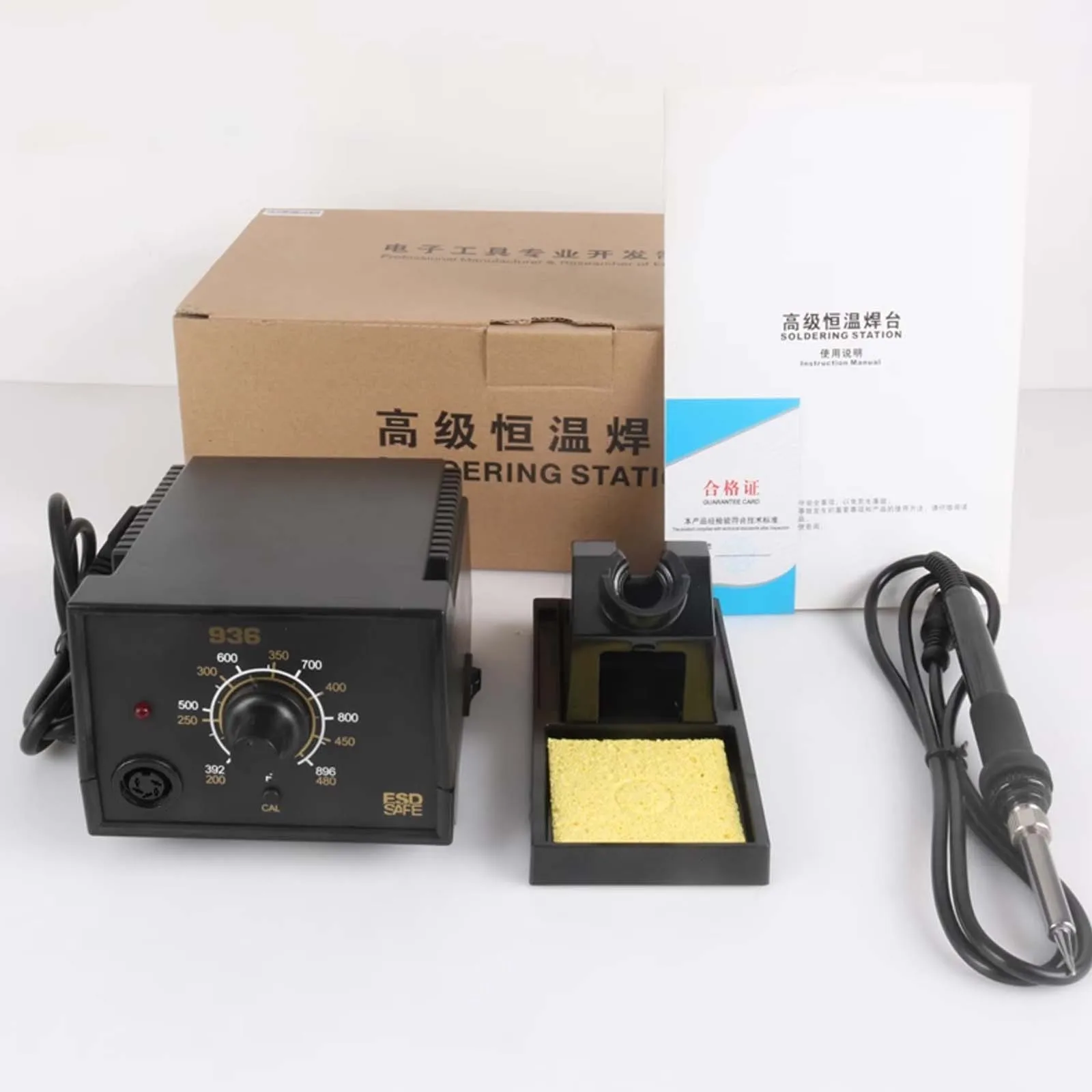 AC 220V 936 Lead-Free Constant Temperature Soldering Station, 200℃~480℃ Adjustable Electric Soldering Iron Soldering Station
AC 220V 936 Lead-Free Constant Temperature Soldering Station, 200℃~480℃ Adjustable Electric Soldering Iron Soldering Station