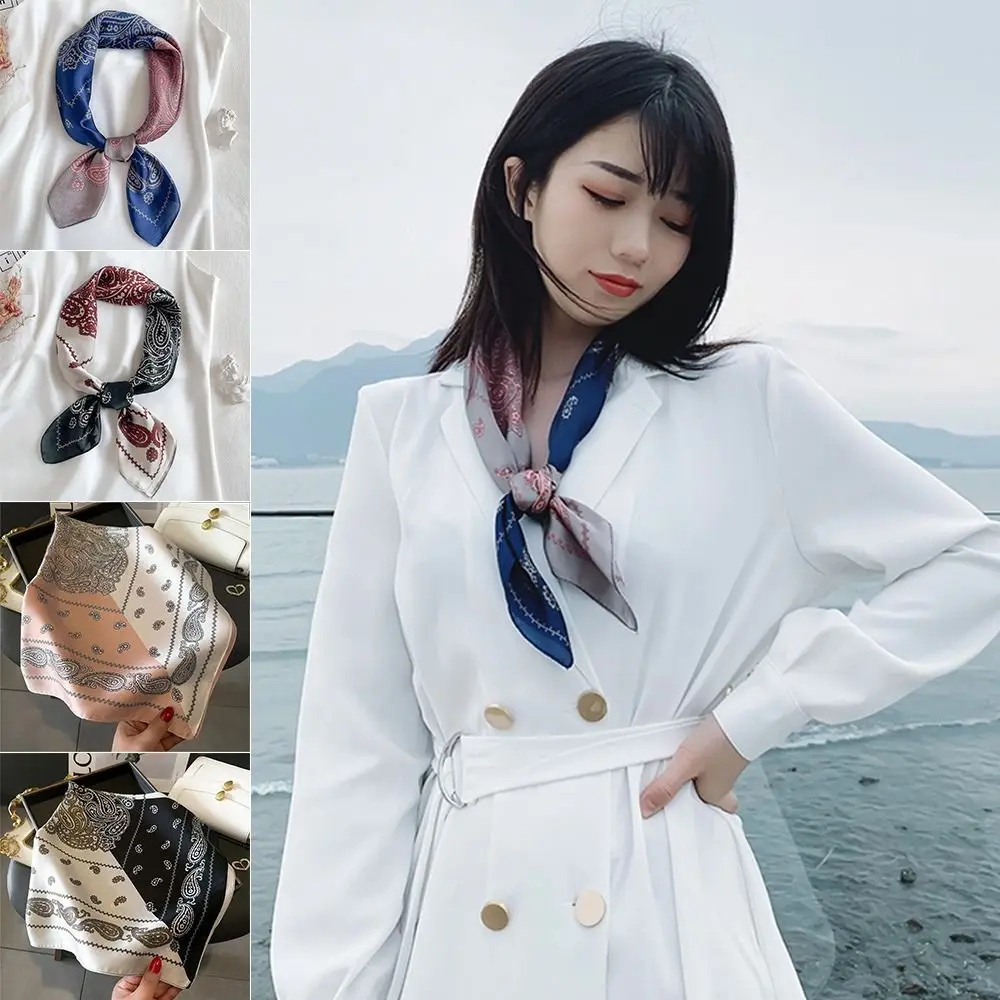 Fashion Simulated Silk Hair Scarf Floral Print Square Ribbon Hairbands Bohemia Style Sun Protection Hair Rope Ties Women
Fashion Simulated Silk Hair Scarf Floral Print Square Ribbon Hairbands Bohemia Style Sun Protection Hair Rope Ties Women