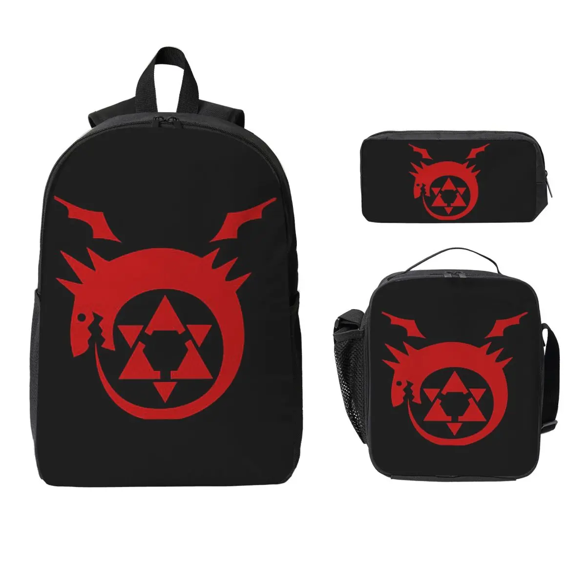 Fullmetal Alchemist Ouroboros Homunculus Symbol Backpack BookBag School Bag Laptop Shoulder Bags 3ps Lunch Bag Pencil Case
Fullmetal Alchemist Ouroboros Homunculus Symbol Backpack BookBag School Bag Laptop Shoulder Bags 3ps Lunch Bag Pencil Case