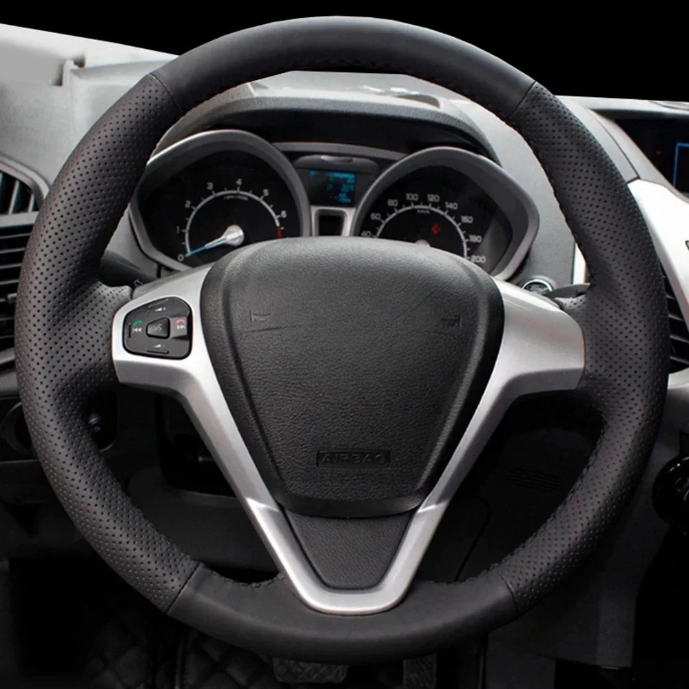 DIY Black Faux Leather Car Steering Wheel Cover For Ford EcoSport 2014-2017 Fiesta 2008-2017 Car Accessories
DIY Black Faux Leather Car Steering Wheel Cover For Ford EcoSport 2014-2017 Fiesta 2008-2017 Car Accessories