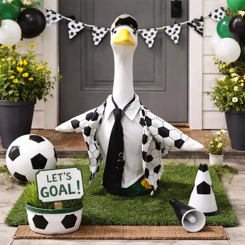 R9UF Unique Lawn Geese Decoration Bundles Features Stylish Hat Scarf And Glasses
R9UF Unique Lawn Geese Decoration Bundles Features Stylish Hat Scarf And Glasses